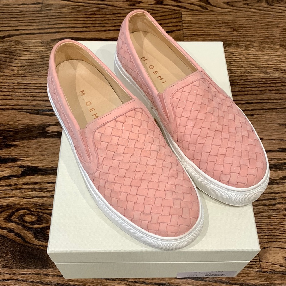 M. Gemi The Cerchio Slip On Sneakers Rose Nubuck Size 37.5